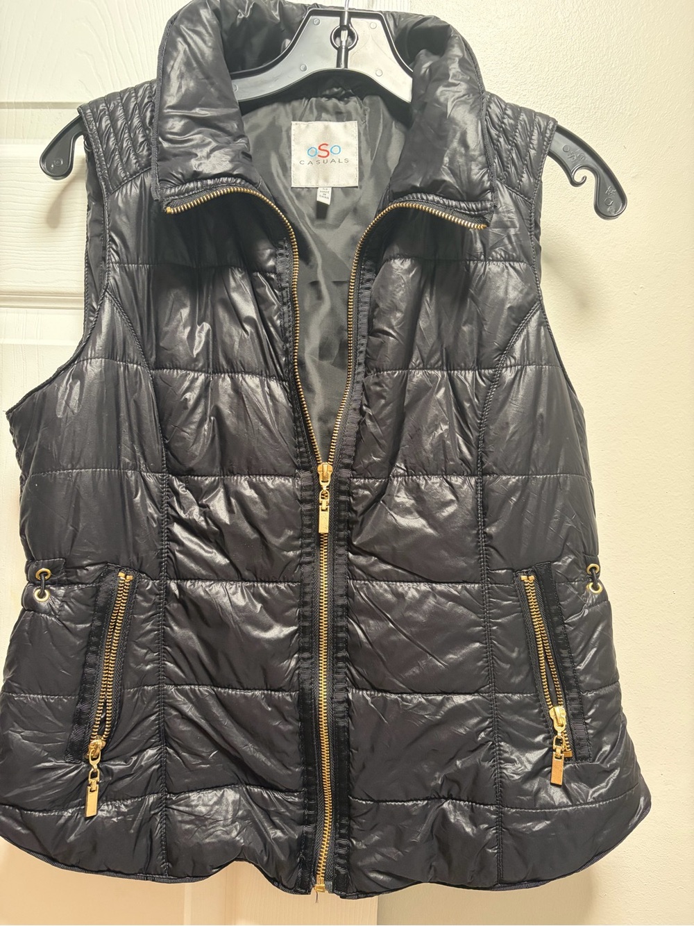 Adorable,  Cozy & Chic Black Quilted Puffer Vest-dress it up or down